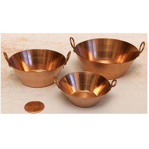 Mini Copper Cazo Containers - Set of 3